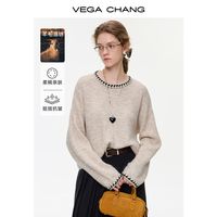 百亿补贴：VEGA CHANG 香风暖意 女士针织衫 宽松版型