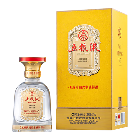 WULIANGYE 五粮液福禄寿禧系列柔和52%vol 浓香型白酒500ml 礼盒装