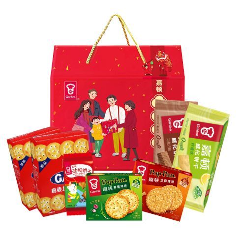 PLUS会员：嘉顿 阖家团圆 饼干礼盒 1.06kg