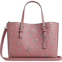 COACH 奥莱女士女包星星印花MOLLIE 25号托特包单肩斜挎包 SV/灰粉色 混合色