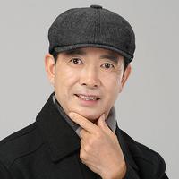 MT·MIT 帽子男高级感前进帽老人帽子男秋冬毛呢鸭舌保暖男帽子时尚男帽