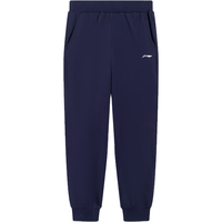 李宁 LI-NING童装儿童运动裤子男女大童春夏款亲肤透气高弹束脚速干卫裤长裤 【棉质】水手蓝-2 175