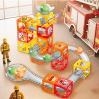 卡卡贝儿 JXT88924 磁力迷宫轨道滑珠拼搭积木（消防基础版 51PCS）