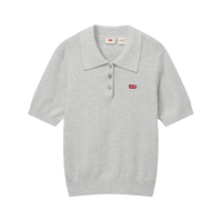 Levi's 25年春季女士经典时尚休闲简约短袖Polo衫 麻灰色 004IQ-0001 M