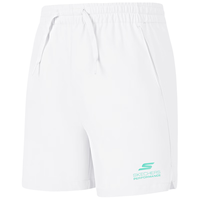 Skechers斯凯奇儿童夏季男女童休闲时尚透气舒适户外短袖运动裤P225K070 短裤/亮白色/0019 150