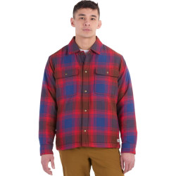 Marmot 男士Ridgefield Sherpa Flannel Shirt Jacket 抓绒衬里重磅法兰绒衬衫夹克