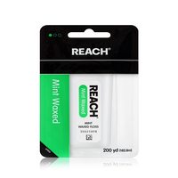 REACH 薄荷蜡质牙线 182.8米装 防撕裂顺滑清洁 去除牙菌斑 成人儿童适用 口腔护理 无PFAS有害物质