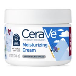 CeraVe Après 滑雪保湿霜,身体和面部保湿霜,适用于干性皮肤,身体霜含透明质酸和神经酰胺,日常保湿霜,无油,不含香料,不致粉刺 340g