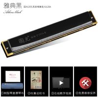 奇美 GG28A 28孔宽音域复音口琴（雅典黑）