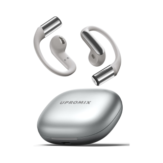 UPROMIX 2026新款 骨传导挂耳式蓝牙耳机 超长续航丨舒适稳固不挑耳 皓月银