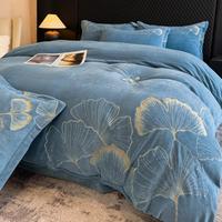 克努帛 A类大克重保暖牛奶绒刺绣四件套 4200*230cm