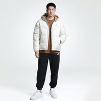 NIKE 男冬季短款连帽羽绒服 运动防寒外套 WR系列 FZ1103-133