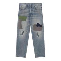 李维斯Levi's®SilverTab™25春季男士美式高街破洞宽松直筒牛仔裤 浅蓝色 32/32