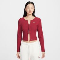 百亿补贴：NIKE 女子长袖针织衫新年款红色修身薄绒拉链开衫IQ3828-613