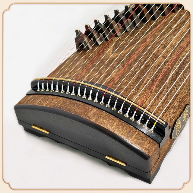 君琴 S100 古筝 (1米紫檀色A级胚板波浪音槽)