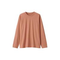 無印良品 MUJI（無印良品 ）男式 天竺织 圆领长袖T恤男士打底衫男款25年春季 
AB1L3A5S 烟熏橙色 S （165/84A）