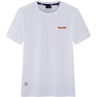 七匹狼【冰氧吧】短袖T恤夏季圆领体恤狼文化多彩休闲冰爽男装上衣 803(本白) 4XL