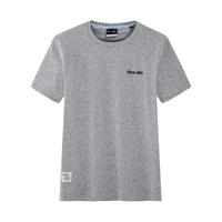 七匹狼【冰氧吧】短袖T恤夏季圆领体恤狼文化多彩休闲冰爽男装上衣 005(浅灰) 3XL