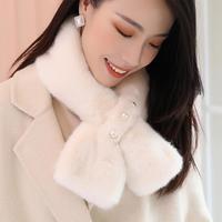 MT·MIT 围巾女春季保暖围脖韩版风毛绒围脖护颈围巾毛绒毛领女高级感围巾