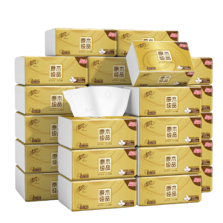 移动端、京东百亿补贴：清风 金装抽纸 3层120抽*24包