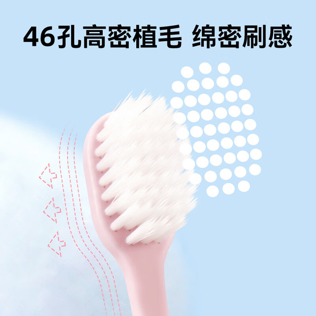 纳美 小宽头牙刷软毛成人去渍护龈家庭组合装情侣女男士专用官方旗舰店 多支优惠 10支