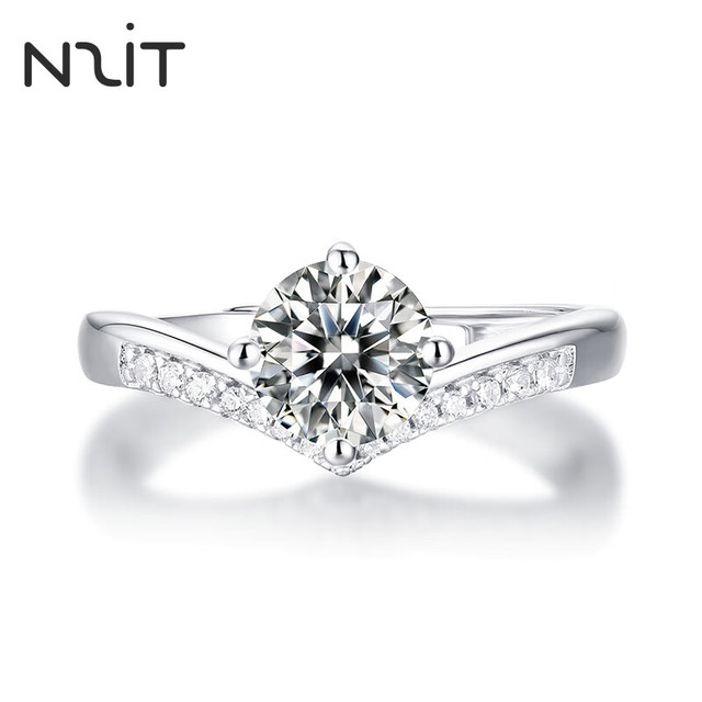 PLUS会员：N2it 公主皇冠约1克拉莫桑钻戒指
