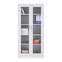  Alpen/欧倍 WJG-55123 通体玻璃 文件柜  长850mm；宽390mm；高1800mm 5层