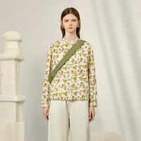 限尺码：言 春秋文艺复古休闲浪漫清新印花长袖衬衫上衣女