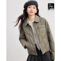飞鸟和新酒 简约秋冬季百搭上装高级感显瘦洋气女装轻薄款时尚短款羽绒服外套