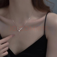  N2it 莫桑石 女士戒指 双环项链