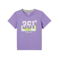 361°361童装女童短T2021夏季儿童短袖t恤女大童短袖上衣 ZYN62121204 茉莉紫 160