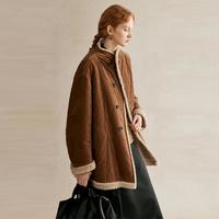 言 女士中长大衣 秋冬毛呢外套