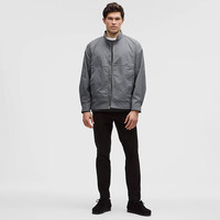  lululemon/露露乐蒙 抗淋雨渗透 男士斜纹拉链外套 太阳灰 XS