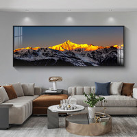  艾格辰 轻奢大气 客厅装饰画+铝合金黑框+油画布