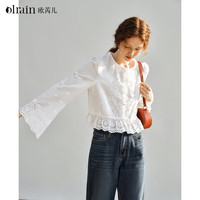OLRAIN 法式蕾丝 女士衬衣 S