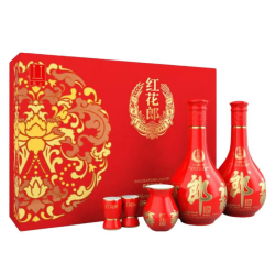 郎酒 红花郎10 酱香型白酒 53度 500mL 2瓶 礼盒装