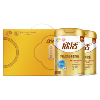 伊利 欣活金装中老年奶粉 800g克x2罐装