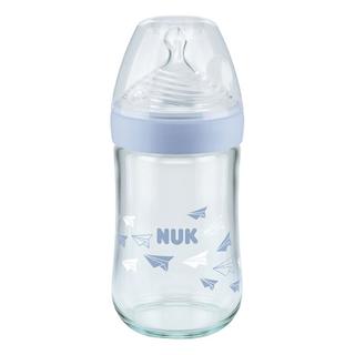 NUK 40.745.723 玻璃奶瓶 240ml 蓝色 0-6月