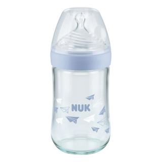 NUK 40.745.723 玻璃奶瓶 240ml 蓝色 0-6月