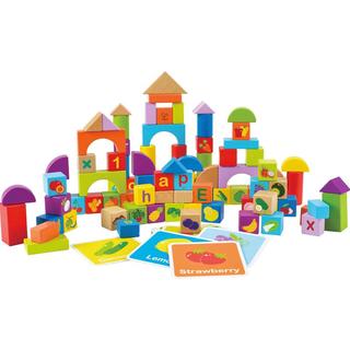 Hape 积木玩具 120粒水果蔬菜 E8303