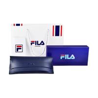 FILA 斐乐 FL7137 亮黑水银色钛架眼镜框+1.56折射率 防蓝光镜片