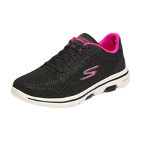 SKECHERS 斯凯奇 Go Wallk 5 女子休闲运动鞋 124155/BKHP 黑桃粉 36