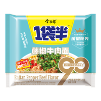今麦郎一袋半汤面整箱24袋\/5袋泡面方便面藤椒牛肉面袋装速食泡面 藤椒牛肉面*5袋