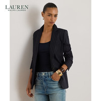 LAUREN RALPH LAUREN 拉夫劳伦 女装 26年早春条纹斜纹布西装外套RL62912 410-多色 S (4)