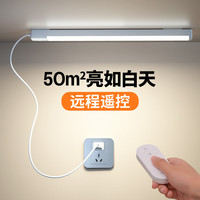 爱耐特 直插式led灯管遥控智能长条壁灯床头卧室节能免安装客厅超亮照明 20W遥控+按键