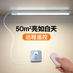 爱耐特 直插式led灯管遥控智能长条壁灯床头卧室节能免安装客厅超亮照明 20W遥控+按键