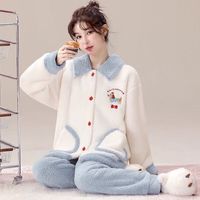 SNOWFLYING/雪中飞 保暖 女士家居服套装 NSJLY-KS211奶油蓝腊肠小狗 L 【100-120斤】