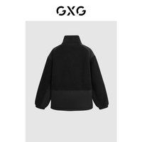 GXG 仿羊羔毛拼接立领夹克