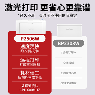  PANTUM/奔图 无线远程wifi多人连接 黑白激光打印机