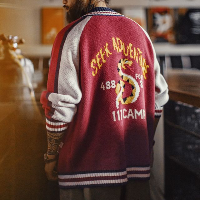 马登 刺绣 男士夹克